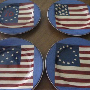 Flags. Brandon House Salad / Dessert Plates In Box.
